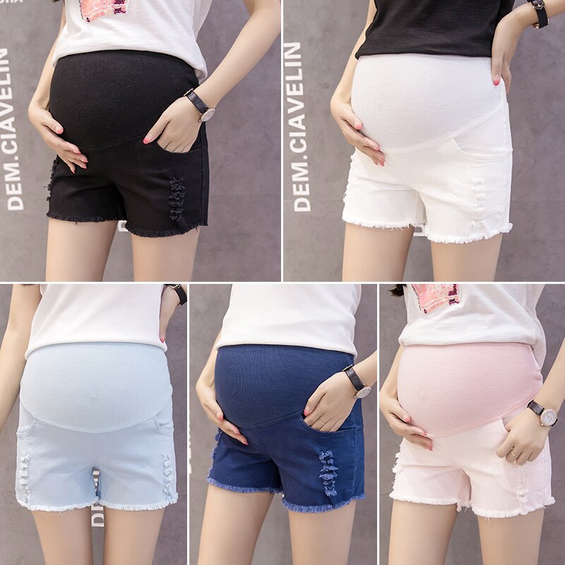 Sommer umstandsshorts für schwangere hosen schwangerschaftskleidung baumwolle stillkleidung tragen elastische taille kurze Jeans  m35