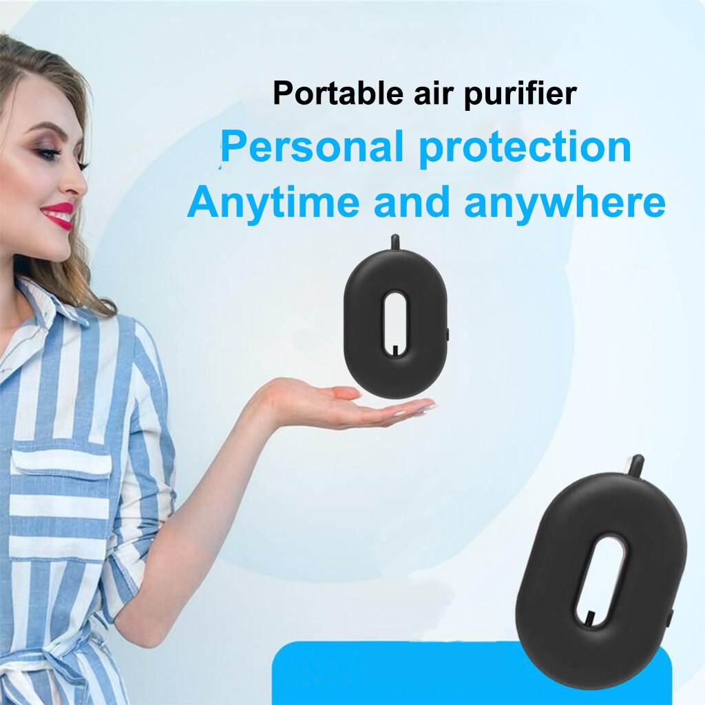 Personal Rechargeable Air Purifier Negative Ion Generator Purifies Air Eliminating Germs Dust Bacteria Allergens Mold Odors