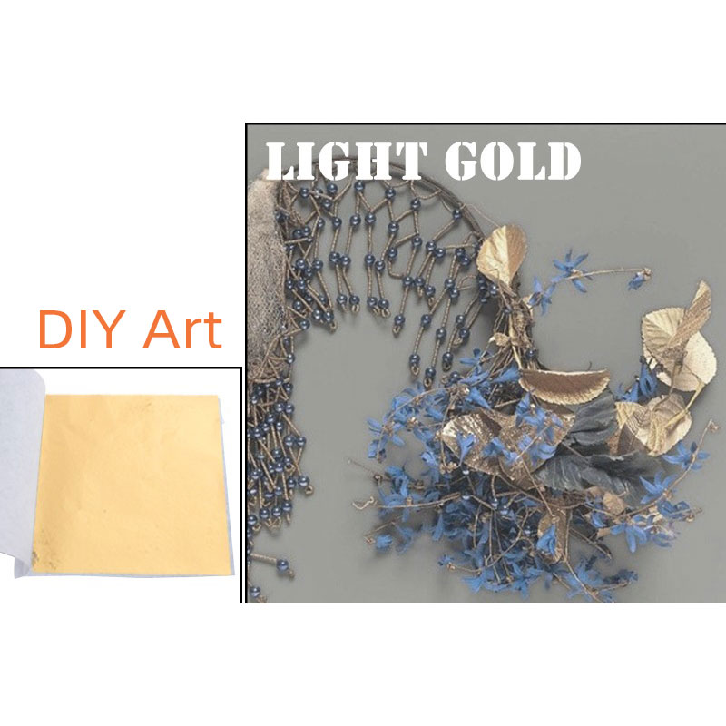 100 Stuks Sliver Koperfolie Papier Imitatie Bladgoud Vellen DIY Hand Nagel Ambachten Glanzend Vergulden Decor Art Lijnen Muur veelkleurig