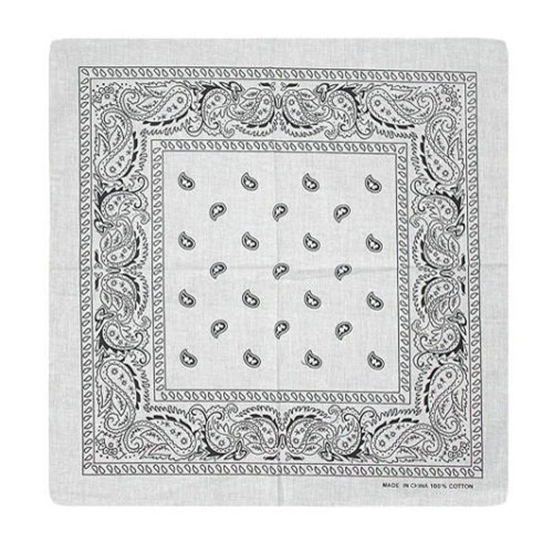 Set 3 Bandane Paisley 55x55 Cm – Fazzoletti Multifunzione Uomo Donna, Colori Rosso, Nero E Bianco