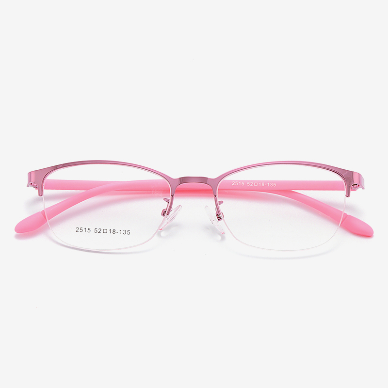 BCLEAR Urltra-licht-Licht Frauen Titan Legierung Oval Voll Halb Rand Brille Rahmen Brillen Mit flexibel Beine IP Galvanik 2515