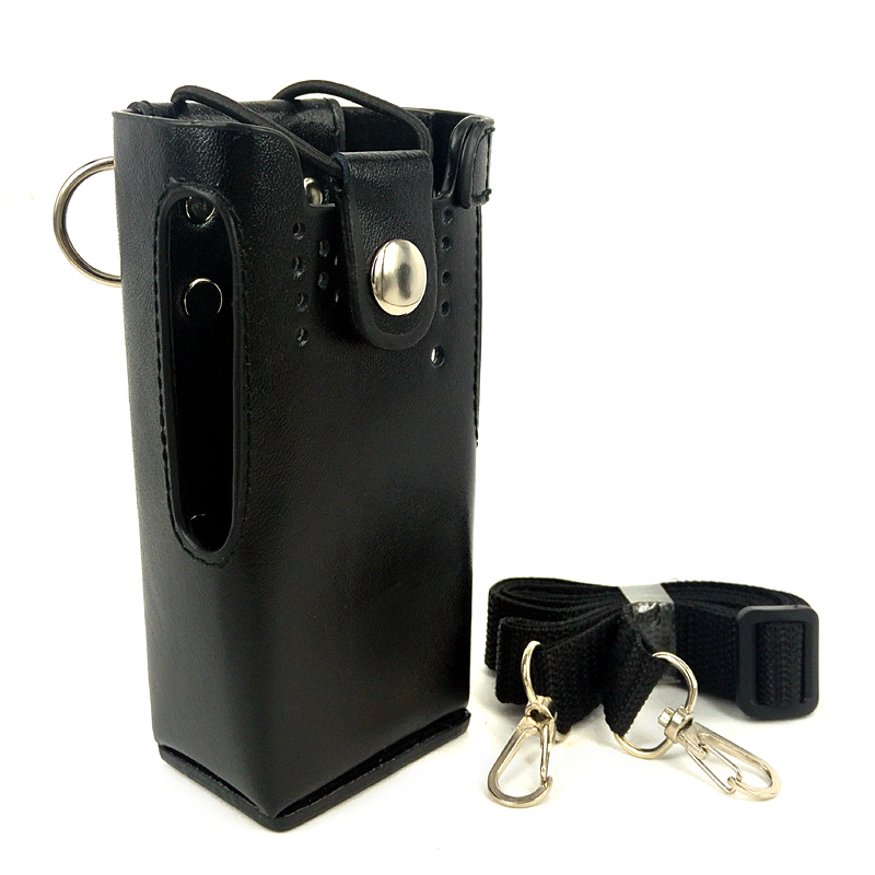 Lederen Beschermhoes Schoudertas Hard Holster Case voor Motorola GP328 GP340 GP380 GP3188 EP450 Walkie Talkie Walkie Talkie: Default Title
