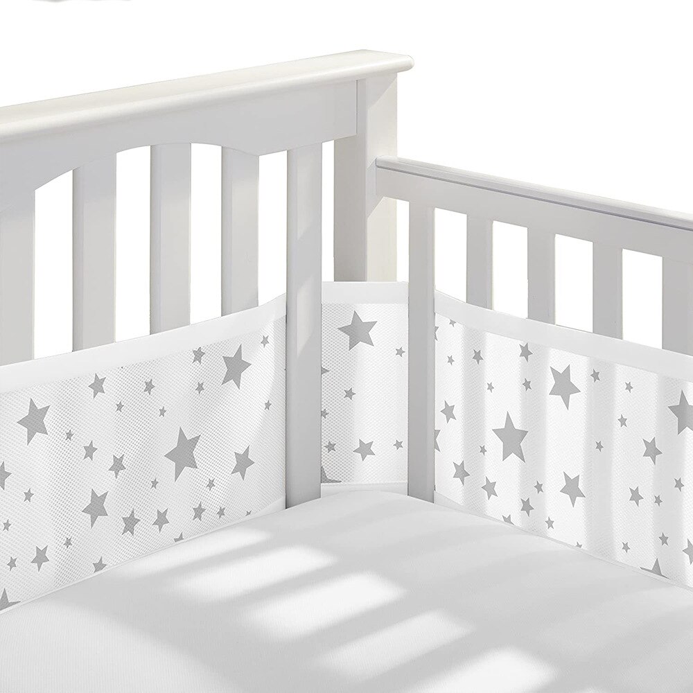 Baby crib fence spring and summer 3D breathable baby anti-collision bedding set removable and washable sandwich bed fence