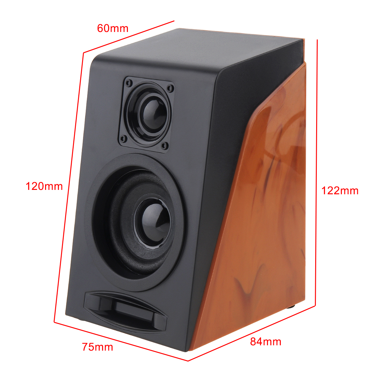 Alte 6W Mini USB 2.0 Computer Lautsprecher Holz Subwoofer Kleine PC Lautsprecher mit 3,5mm Stereo Jack Schreibtisch Multimedia Lautsprecher