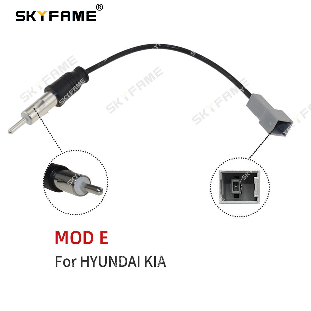 SKYFAME Car Radio FM AM Antenna Converter Adapter Extended Line Plug For Car Playe DVD Android Multimedia Navigation: Ivory