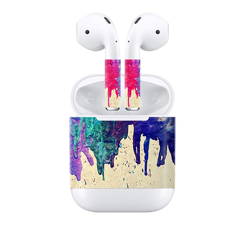 For Apple AirPods 2 Earphone Sticker Earbuds DIY Personality Decal Vinyl Camouflage Skin Wireless Charging Box Sticker: 918