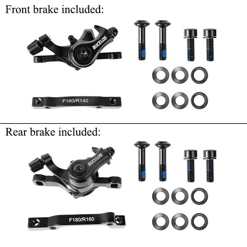 BUCKLOS vtt étrier de frein vélo mécanique jeu de freins à disque pour VTT pousse étrier Piston avec Rotor 160mm