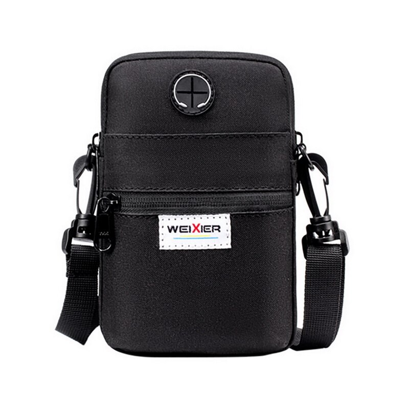 Heren messenger bag schoudertas telefoonvak crossbody tas mobiele telefoon tas reistas oordopjes tas bandolera hombre: F