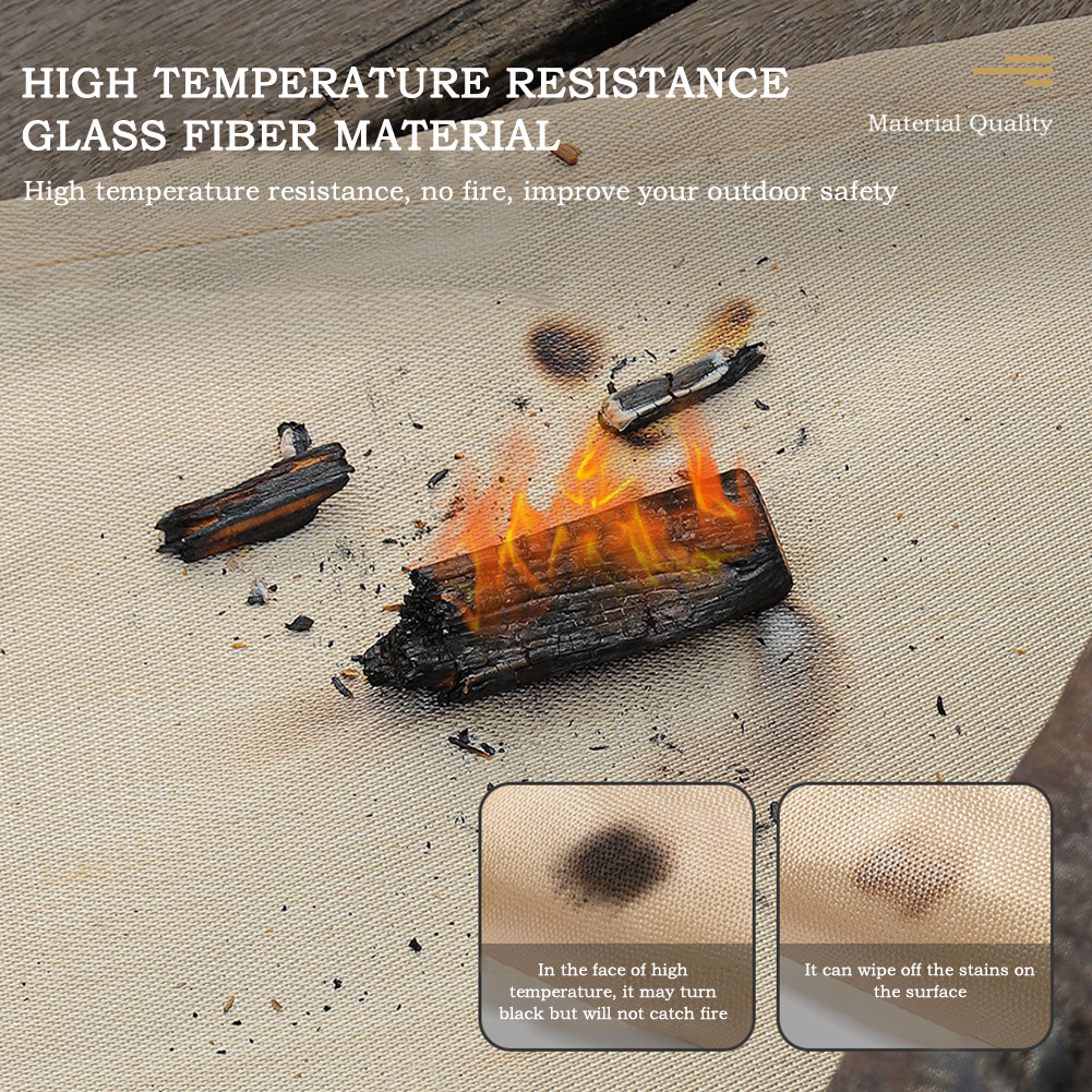 Portable Fire Pit Mat Brandwerende Camping Kachel Grill Mat Deken Voor Grond Picknick Patio Dek Gazon Camping Glasvezel Ember Mat