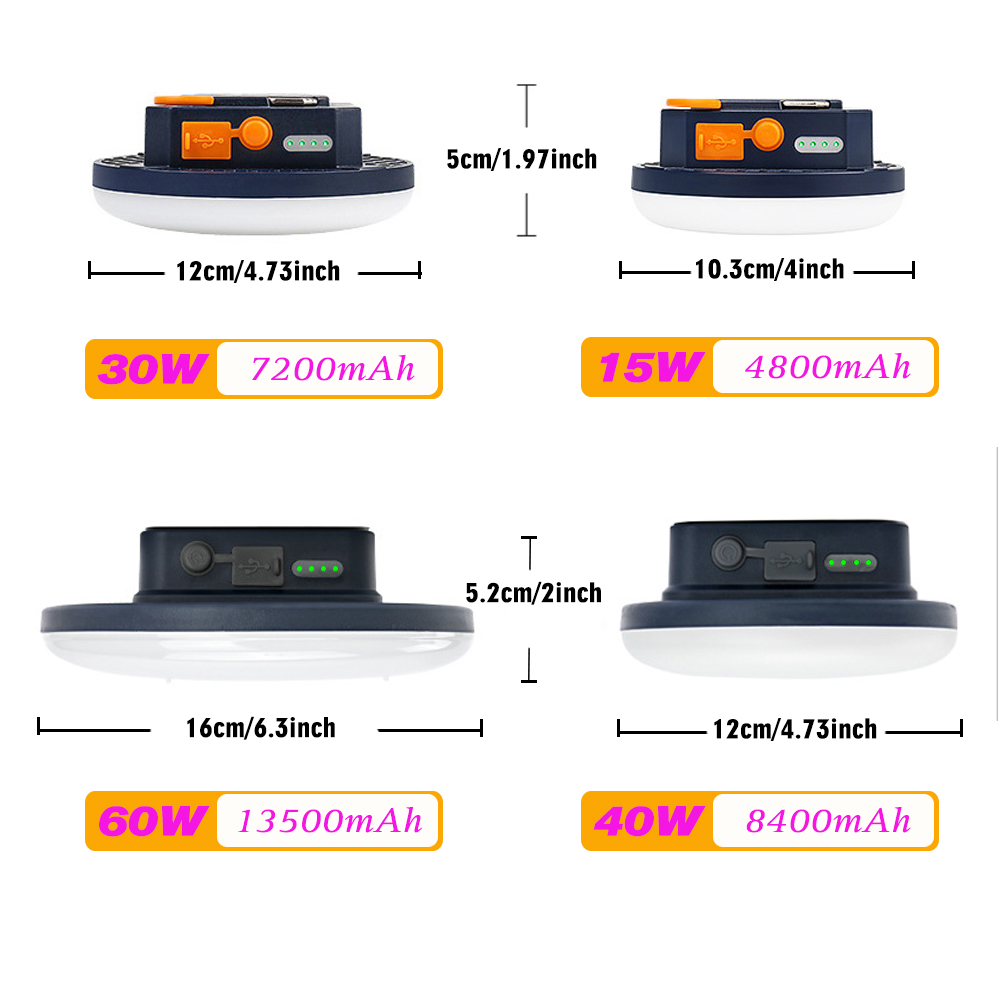 13500Mah Oplaadbare Sterke Licht Camping Lantaarn 21700 Batterij Buiten Waterdicht Kampeerlicht Afstandsbediening Case Tent Lamp