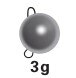 FANTU High Purity 97% Wolfram Cheburashka Fishing Sinkers 5pcs Tungsten Weight Cheburashka Plain Color: 3g