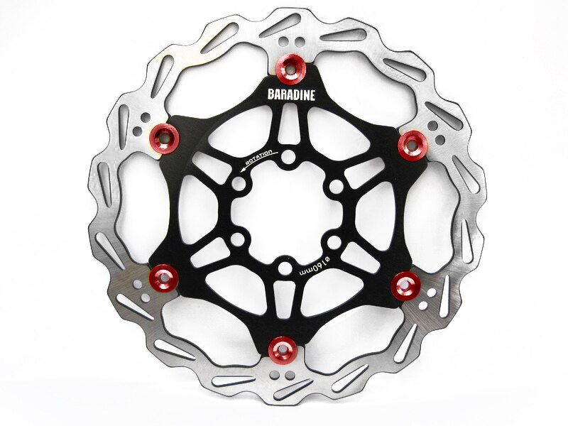 Rotor flotante de freno de disco Baradine, 6 pernos, 160mm, 180mm, alto rendimiento