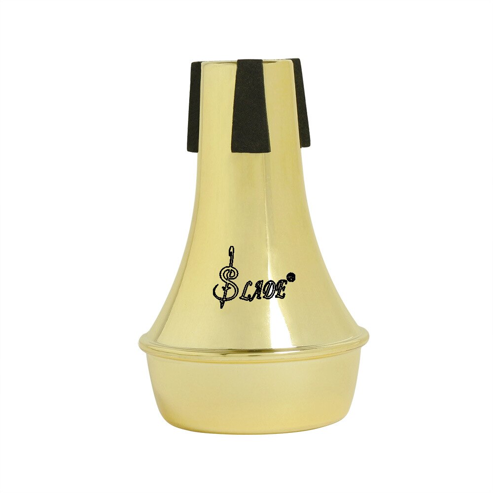 Utrikeshandel autentisk-säljer tillbehör till musikinstrument mini abs material trumpet ljuddämpare: Guld-