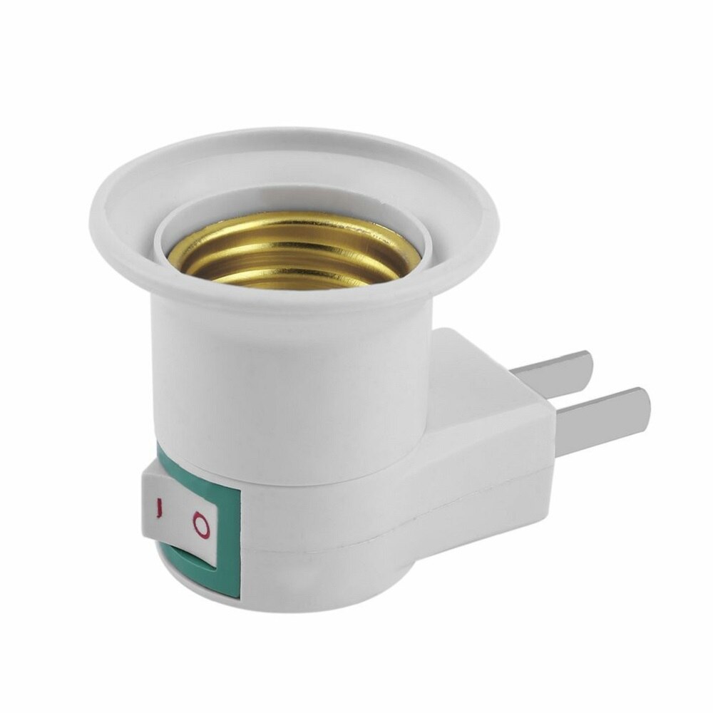 EU plug/US plug Movable with switch wall lamp holder E27 screw night light tilting socket 220V E27 bulb base Switch lamp holder: US plug