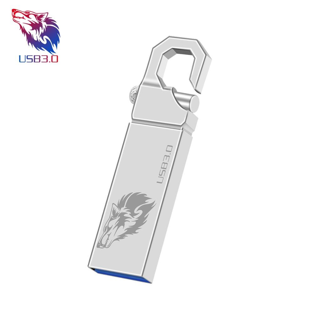 Pen Drive Metal Usb Flash Drive 2.0 Keychain Flash Disk 4G 8G 16G Flash Memory 32GB 64G 128GB 256GB Pendrive Memory Stick U Disk: 256GB / Silver