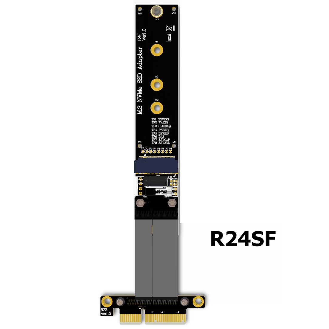 R44SF / R24SF M.2 Voor Nvme Ssd Verlengkabel Solid State Drive Riser Card Ondersteuning M2 Pci Express 3.0 4.0 X4 Pci-E 32G/Bps