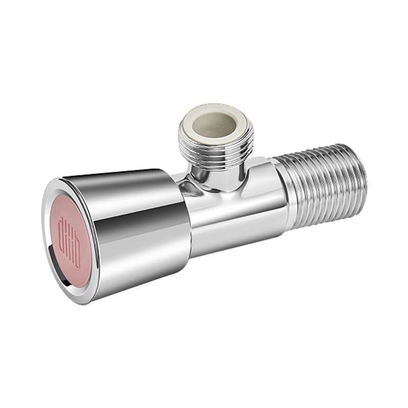 Diiib Copper Water Regulation Valve Cold Water Stop Valve G1/2 Kitchen Faucet Toilet Valve llaves de paso de agua para bano: A Pink