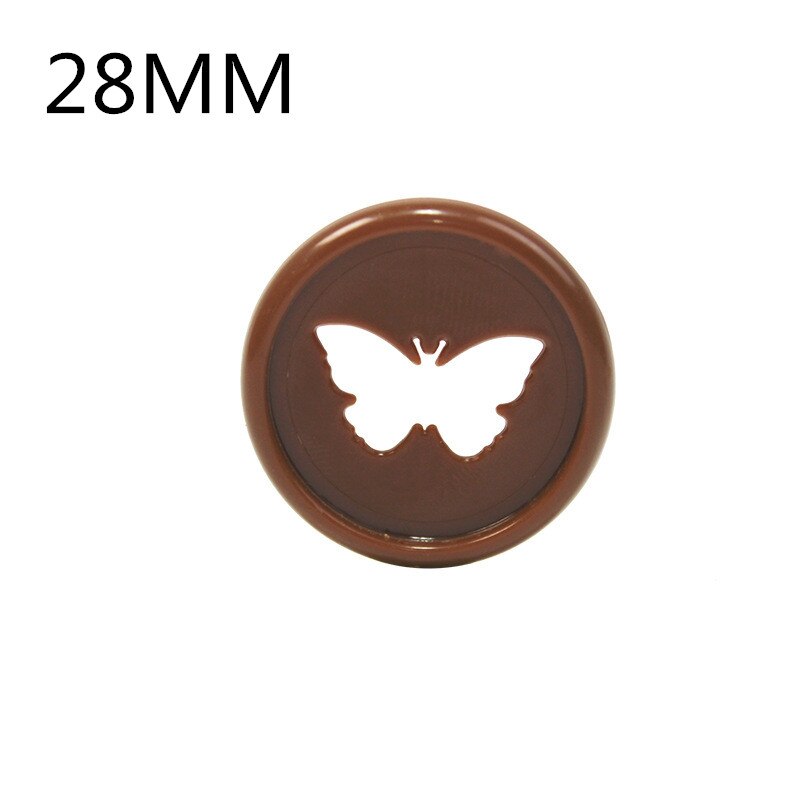 Hebilla de encuadernación de hojas sueltas de plástico con agujero de mariposa, 26MM, agujero De Seta, hebilla de disco plegable, anillo de encuadernación, 100 Uds.: Brown