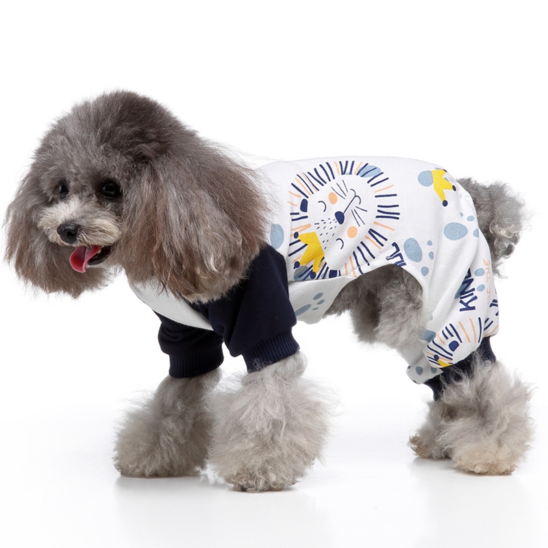 Pyjama imprimé mignon pour petits chiens, vêtements pour chats, combinaison pour chiots, manteau pour chiens, chihuahua, poméranien