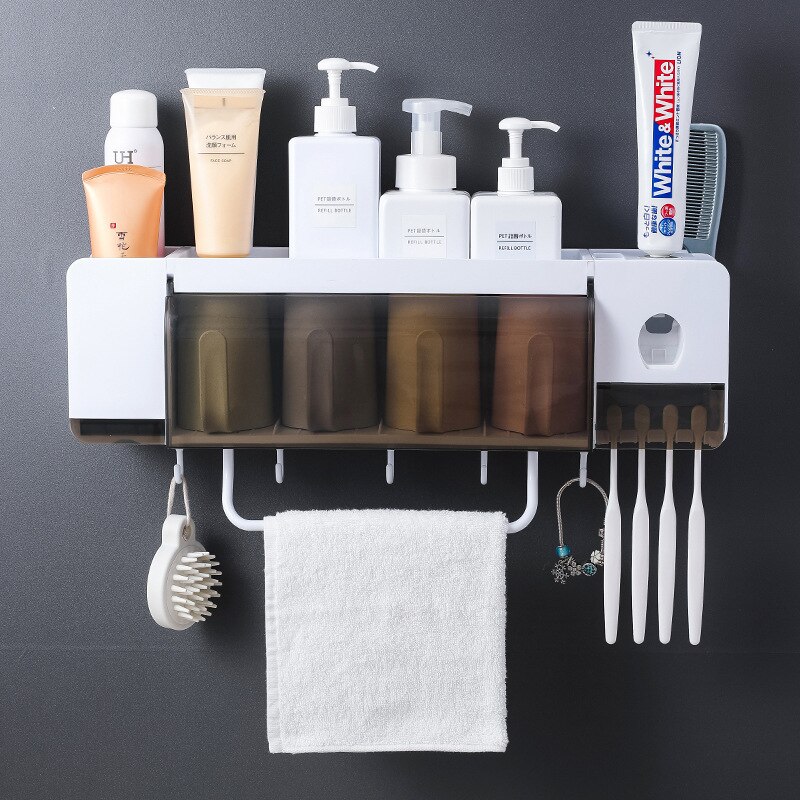 Multi-function bathroom vanity rack wall-mounted w... – Grandado