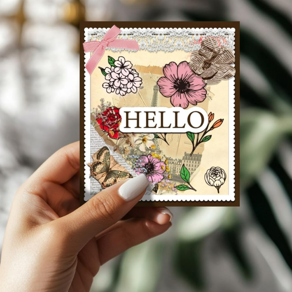 1 ark blommor genomskinlig stämpel blommor löv genomskinliga stämplar genomskinliga stämplar sigill för gör-det-själv scrapbooking korttillverkning