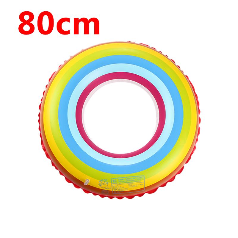 Brand Children Swim Ring Outdoor Adult Thickening Inflatable Rainbow Swimming Ring Swimming Protection Ring !: Light Green