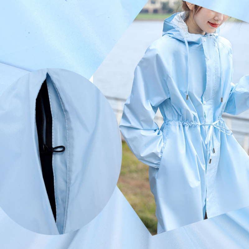 Women Waterproof Raincoat Hoodie Outdoor Running Tourist Raincoat Rain Gear Rain Protection Chubasquero Mujer Women Coat