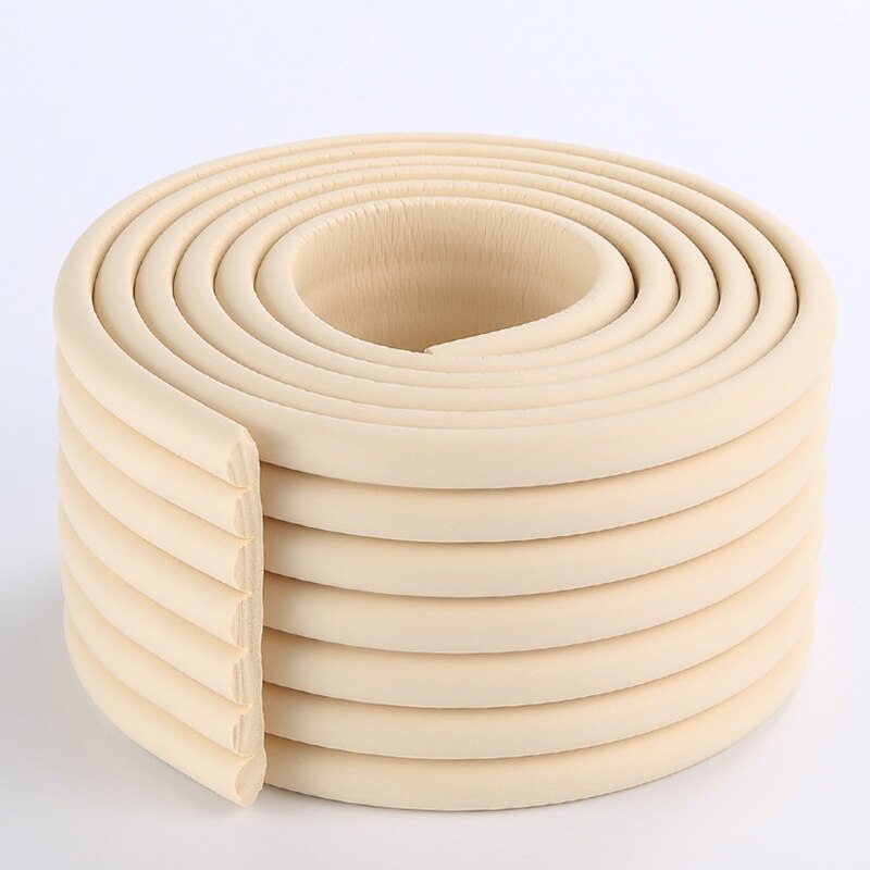 2M Kind Bescherming Tafel Bumper Glas Rand Meubels Hoek Van Terreur Bumper Verdikte Botsingen Baby Veiligheid Producten: Beige
