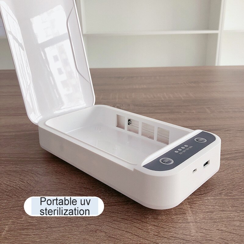 Ultraviolet cleaner Portable UV Sterilizer Cellphone Face Mask Disinfection Sterilizer Box Dual UV Lights for Small Items