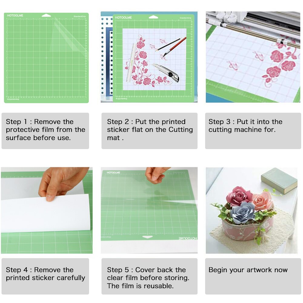 StandardGrip Cutting Mat for Cricut Maker 3/Maker/Explore 3/Air 2/Air/One(12x12 Inch, 3 Mats) Standard Adhesive Sticky Cricket