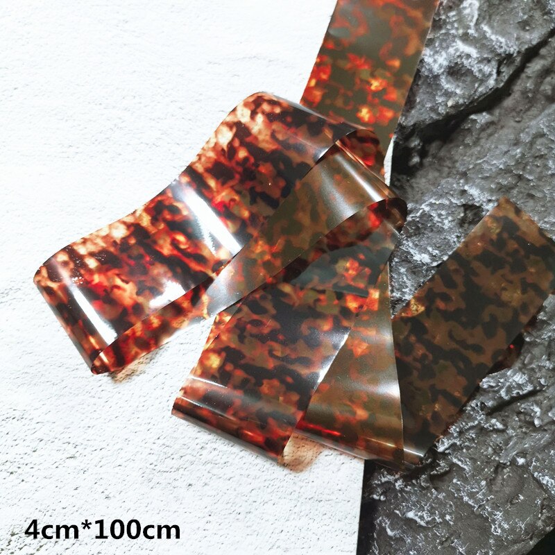 Feuilles ambrées pour ongles, feuille de transfert d&#39;art, pierre de marbre, décalcomanies, décorations de manucure, 100cm: 8