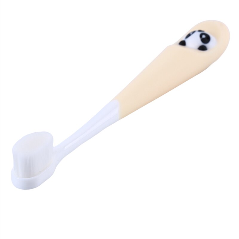 1 pièces enfants brosse à dents dessin animé brosse à dents enfants écologiquement doux cheveux mignon propre dents brossage brosse à dents: yellow