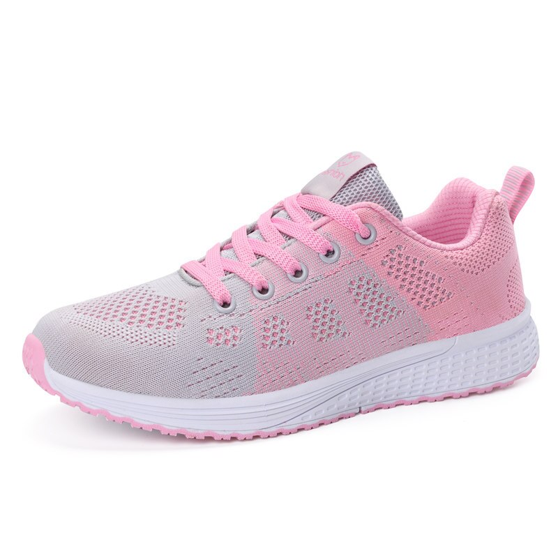 Akexiya zapatos de mujer sneakers women espadrilles shoes woman flat sapato feminino womens flats tenis baskets femme baleriny: Gray Pink / 7