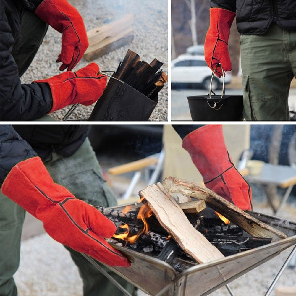 2 stk varmebestandig bbq grillhandsker vanteovnehandsker brandsikker køkkenudstyr til udendørs udendørs grillværktøj til grill