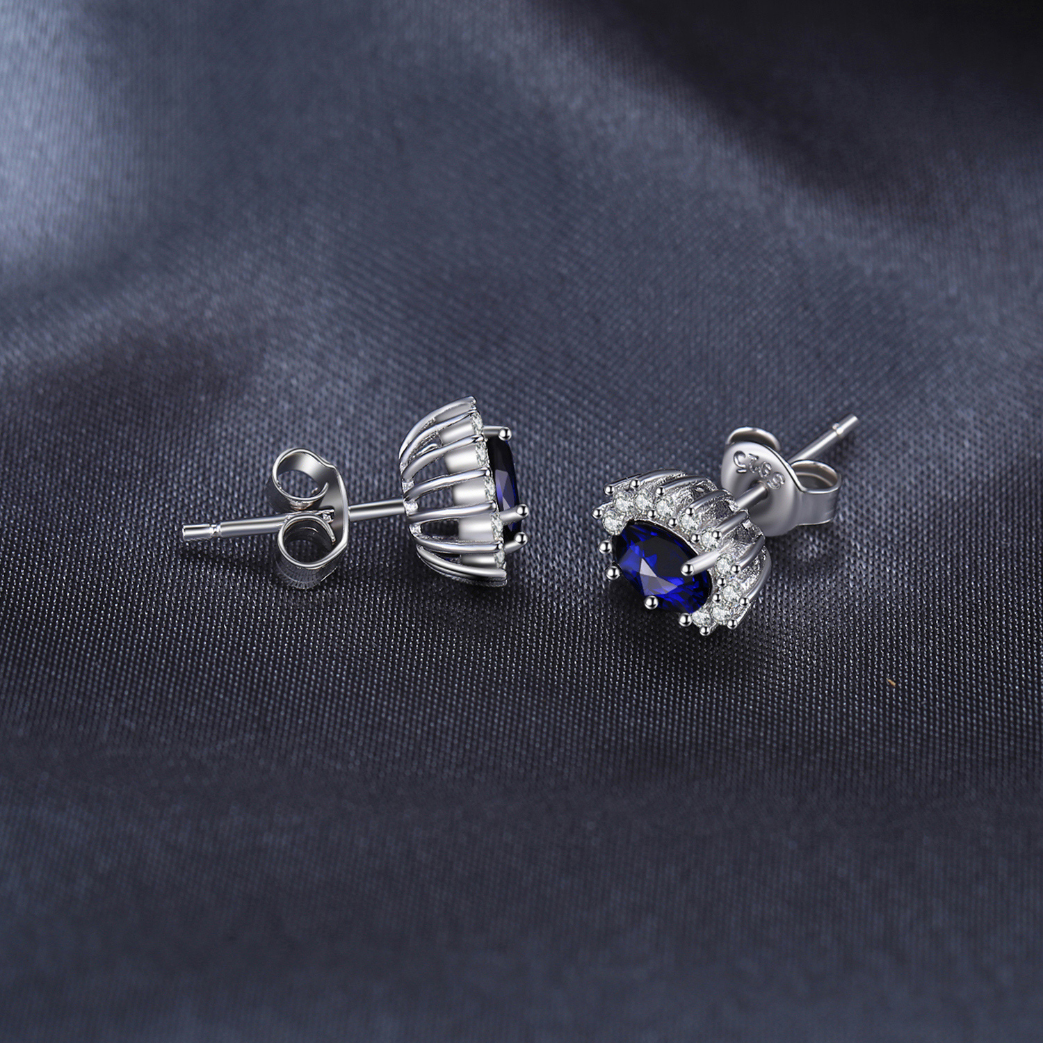 Jewelrypalace Gemaakt Blue Sapphire Ruby 925 Sterling Zilveren Stud Oorbellen Natuurlijke Amethist Granaat Peridot Topaz Prinses Diana