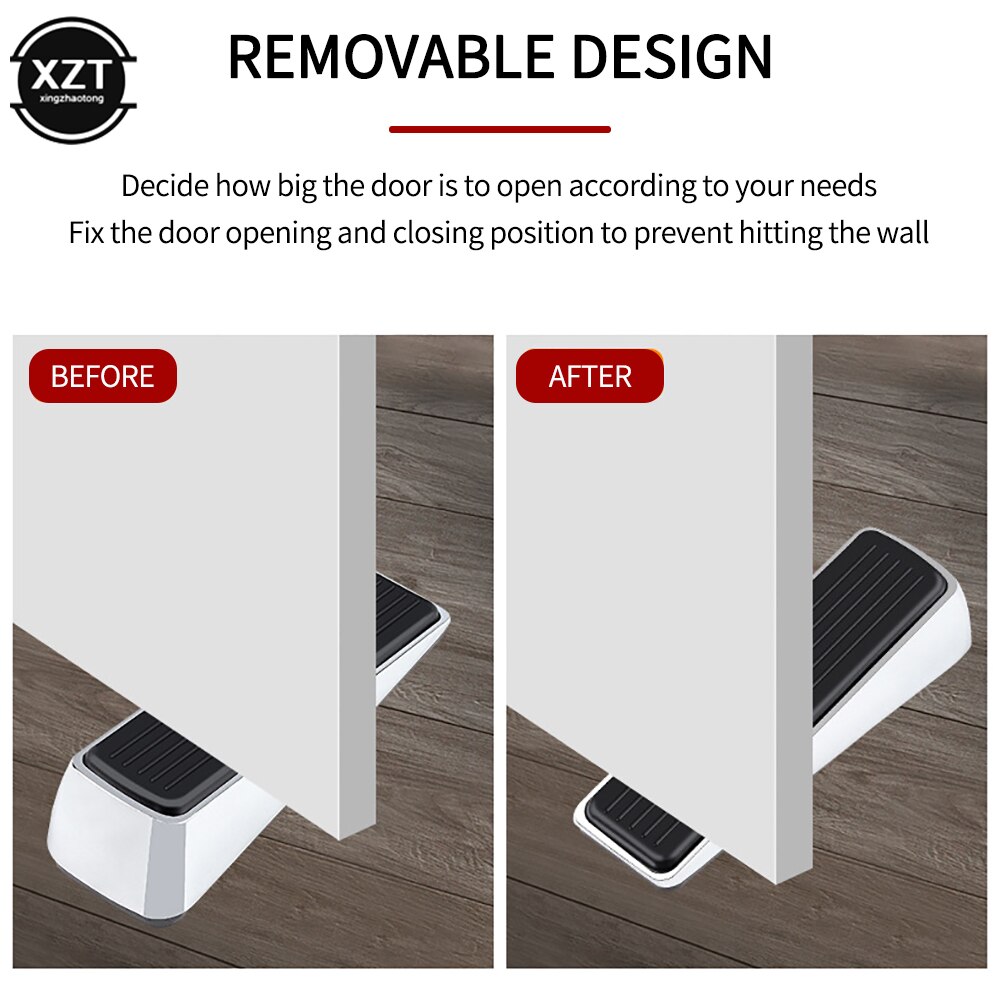 Door Stop Alarm Security System Wireless Burglar Holder Catch Anti-Collision Buffers Door For Traveling Hotel Home Safe Stopper