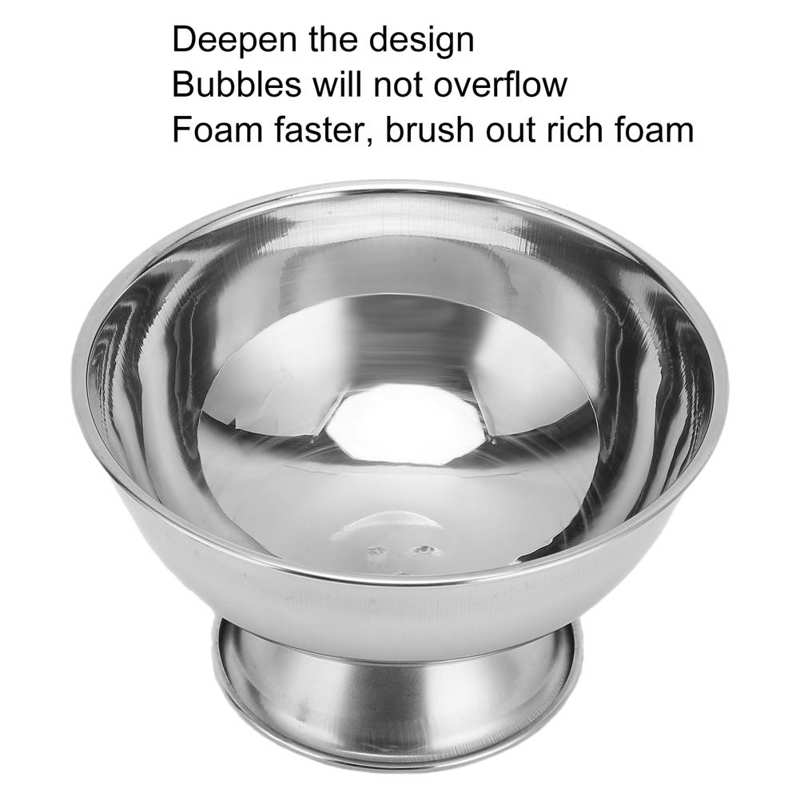 Shaving Lather Bowl Premium Material Stainless Steel Shaving Foam Bowl for Men for Shaving