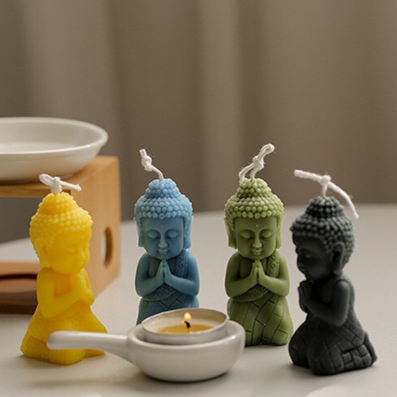 Moule en plâtre de grande taille pour Statue de bouddha, Sakyamuni, Sculpture, bougie, en Silicone, Bodhisattva, bénédiction en béton, artisanat