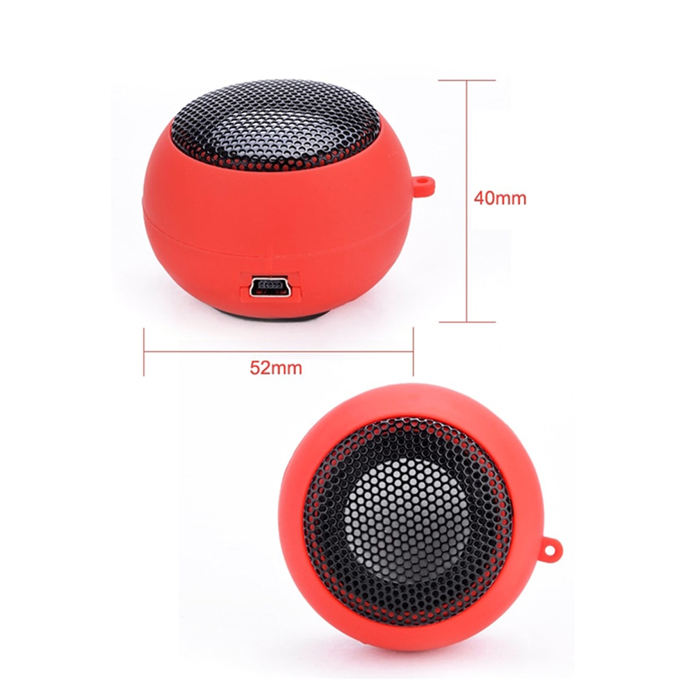 Mini Column Speaker Wired Stereo Sound Box Hamburger Shape Loudspeaker Audio Music Player for Mobile Phones Tablet