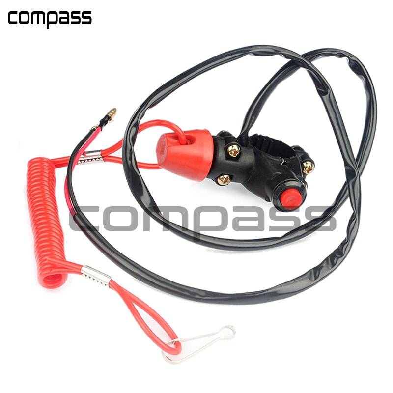 Emergency Kill Stop Outboard Engine Switch Push Button Motorcycle Dirt Pit