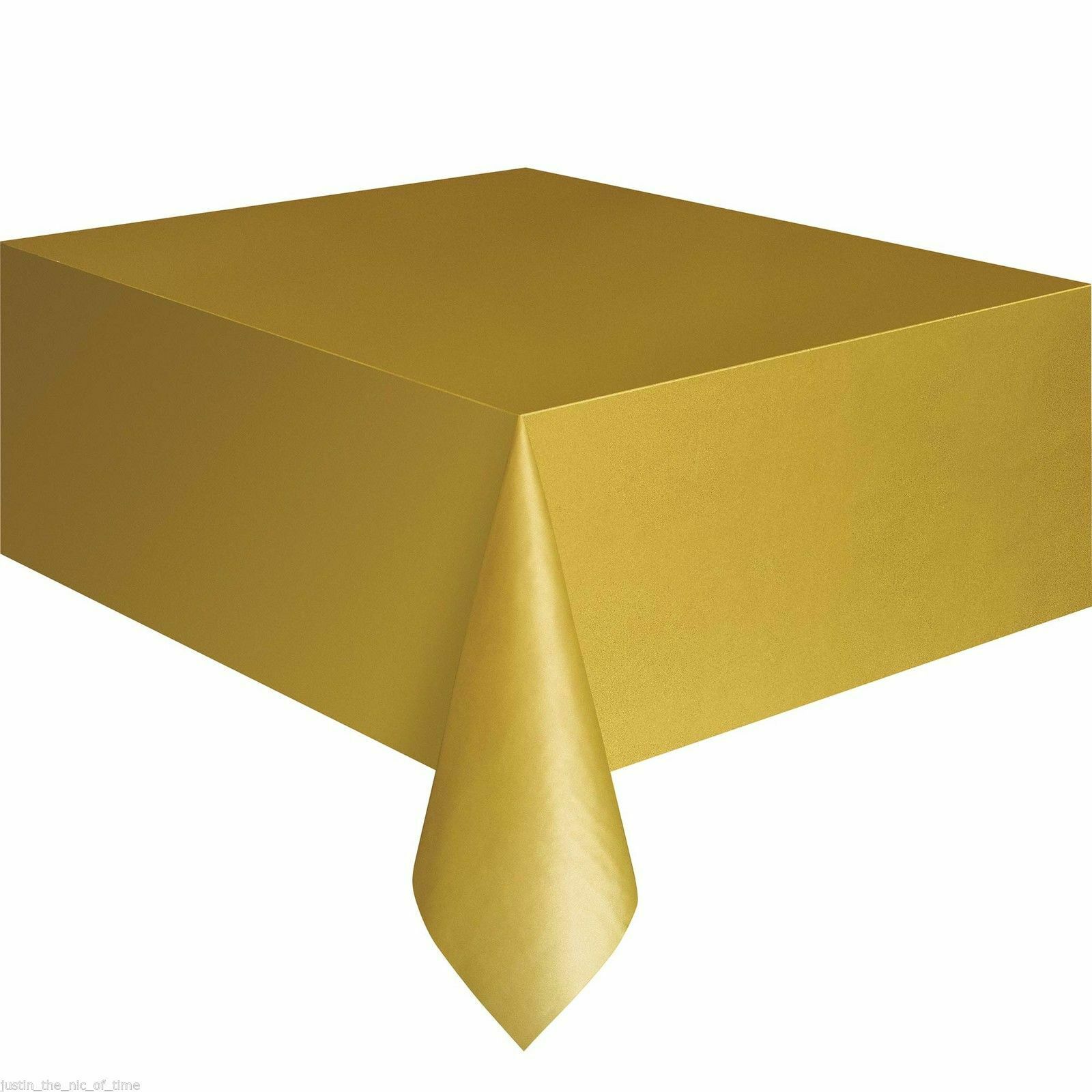 11 Color Solid Color Home Outdoor Wedding Hotel Party Banquet Tablecloth 137x183cm Rectangle Party Theme Plastic Table Cover: Gold