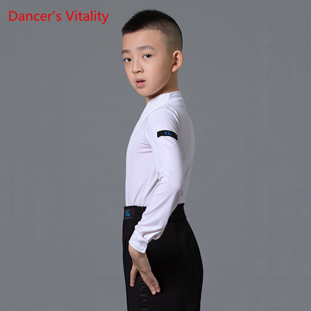 Latin Dance Boy Praktijk Kleren Herfst En Winter Stand Kraag Pak Kind Dansen Concurrentie Training Kleding