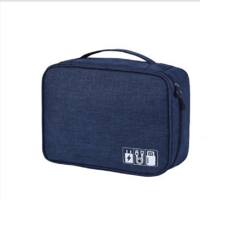 USB Drive Organizer Electronics Accessories Case / Hard Drive Bag HDD bag/Mini PC/tablet/mouse/headsets heardphone/gaming device: Deep Blue