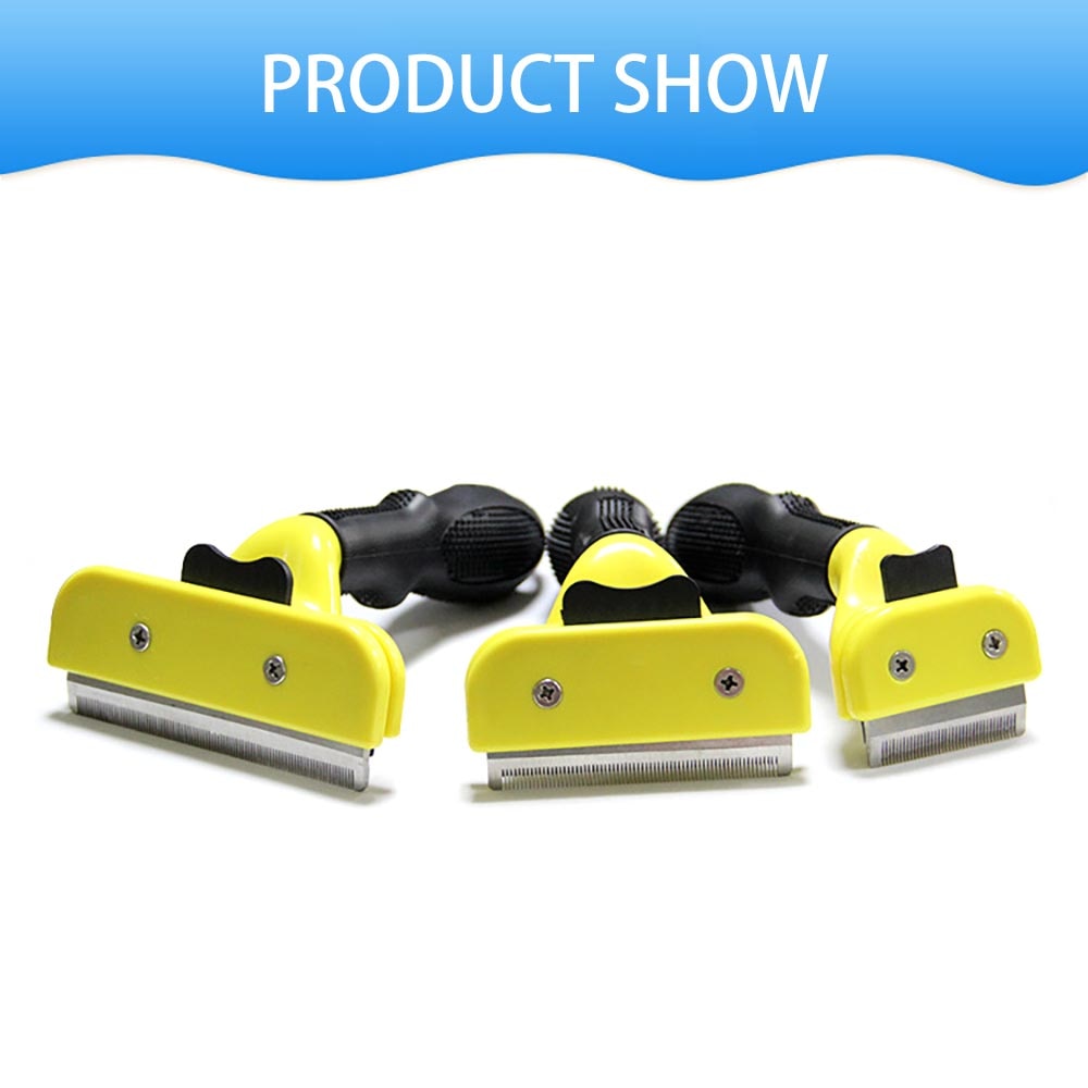 Pet Dog Comb Stainless Steel For Fur Cleaning Hair Removal Brush Cat Grooming Combs Tool Soft Handle Pets Supplier Accessories