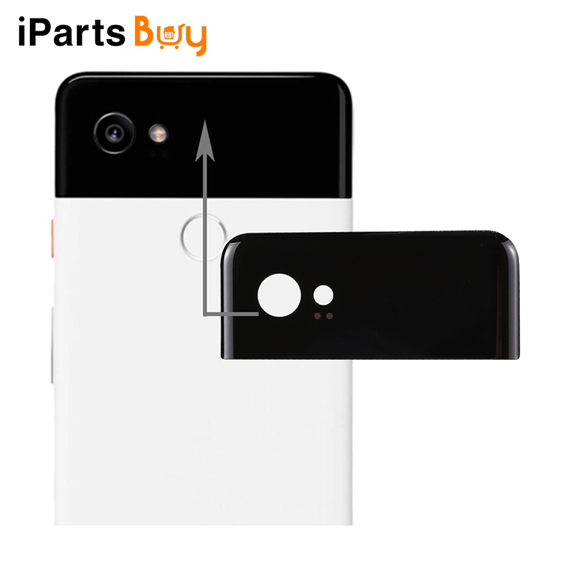 Ipartsbuy para google pixel 2 xl capa traseira capa de lente de vidro superior
