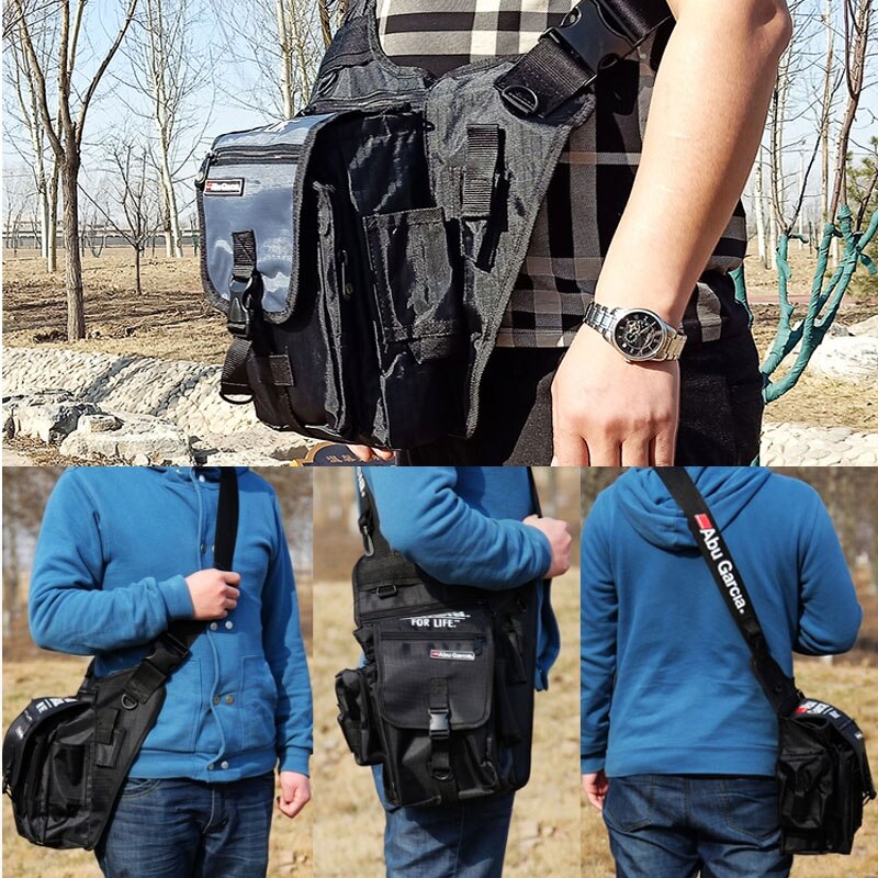 Lure Fishing Sling Bag Outdoor Angler Rock Sea Fishing Tackle Reel Line Bait Box Pouch Waist Shoulder Sling Bags