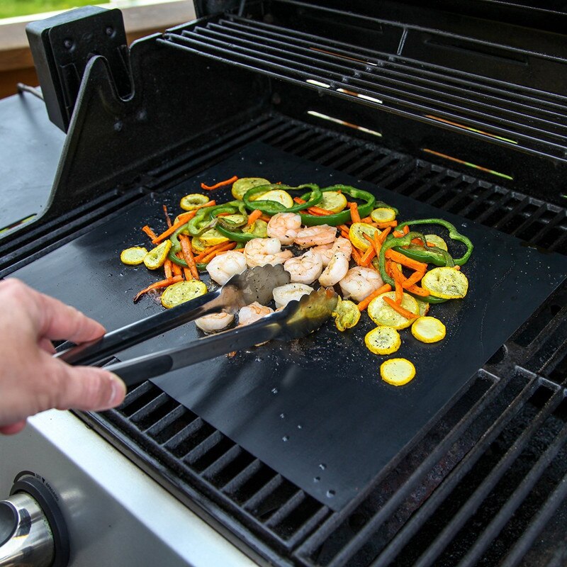 1pc non-stick bbq grillmåtte madlavning grillplade varmebestandighed let rengøres bagemåtte køkkenredskaber