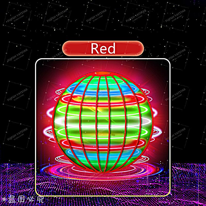 Magischer LED-Licht-Flugball-Spinner mit Handsteuerung 360° ° Rotierende Mini-UFO-Drohne Kinder-Partyspiel -Spielzeug: schwarz