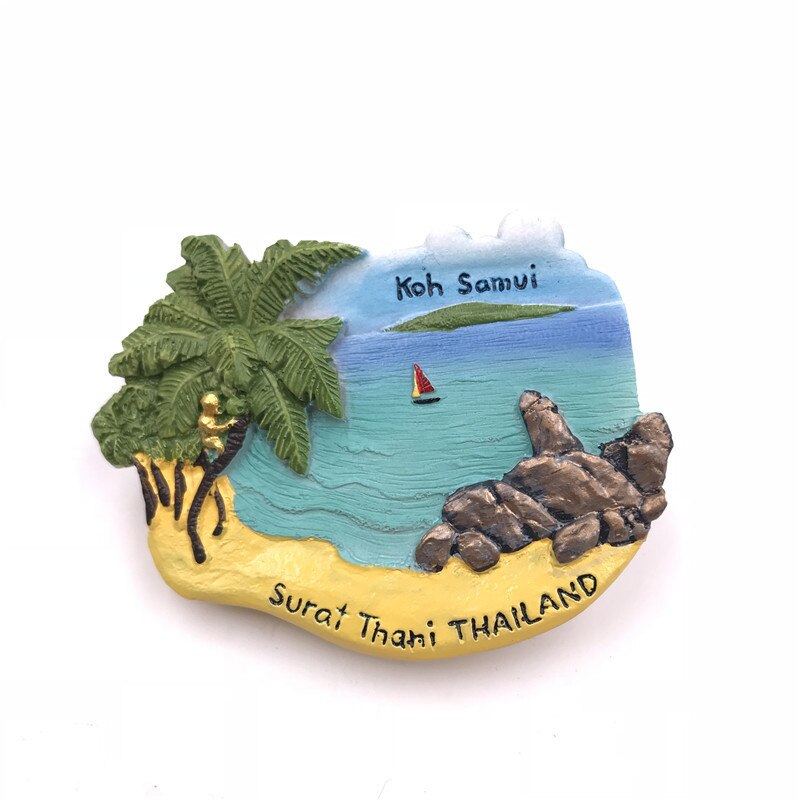 Mundo de recuerdo de imán de nevera Tailandia turística de oro Buda Phuket magnético Refrigerador imanes etiqueta de la decoración del hogar: Phuket 2