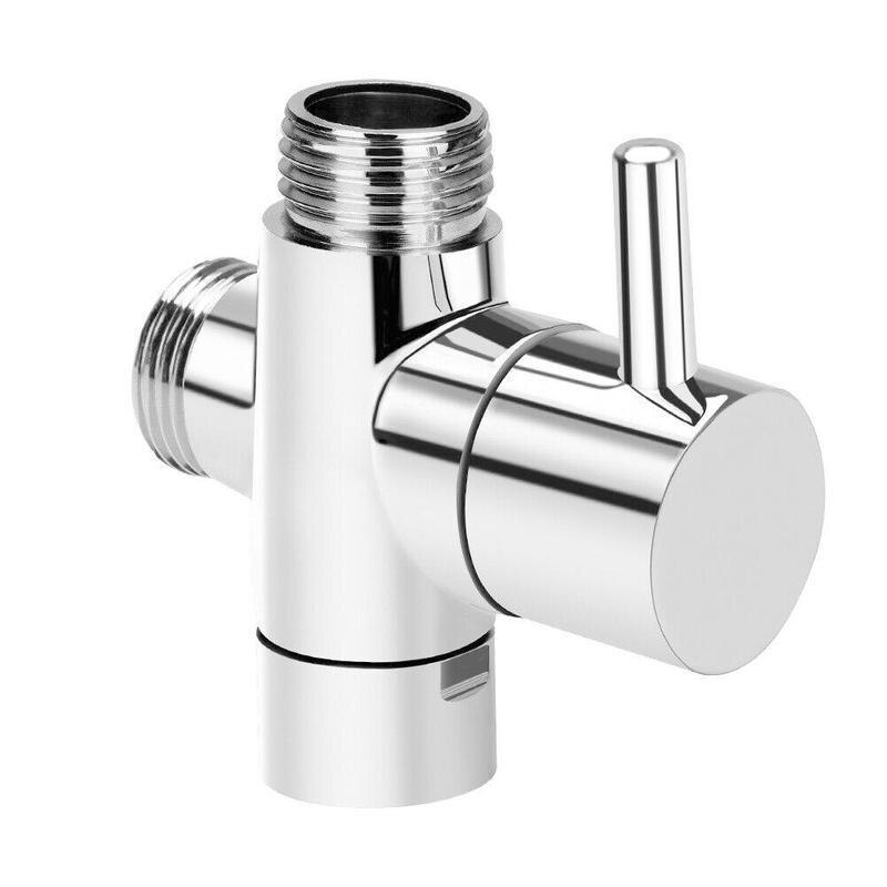 1pc 3- vejs t-adapter messing  g1/2 "tee-stik med omskifter bidet til badeventilsprøjte toilet bruser brusebad lukket hoved  e0 l 4: Default Title